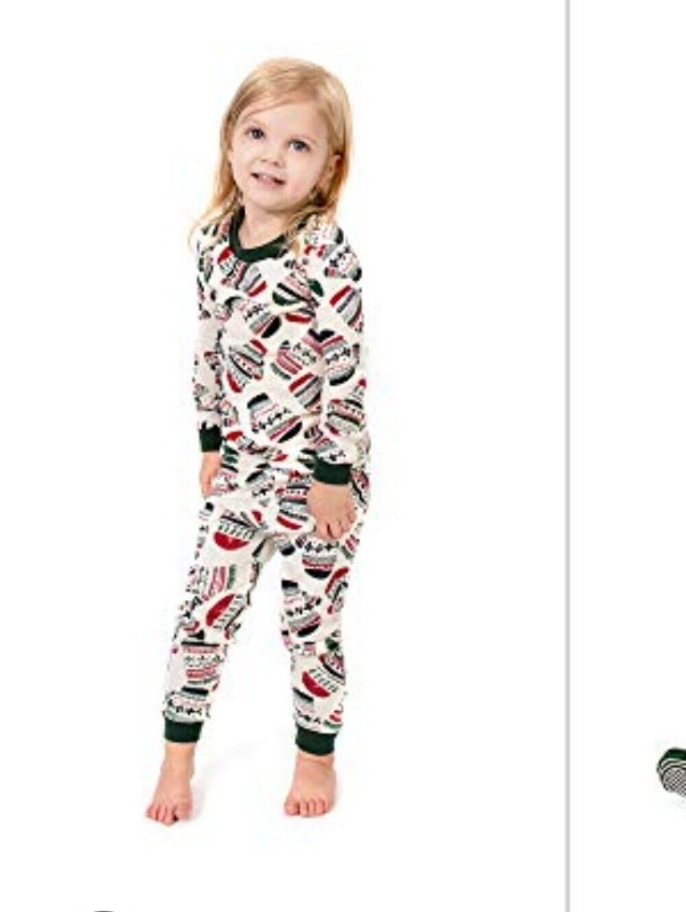 Burt's Bees Baby Kids Cream Holiday Hat Print Pajamas Size 18 Months